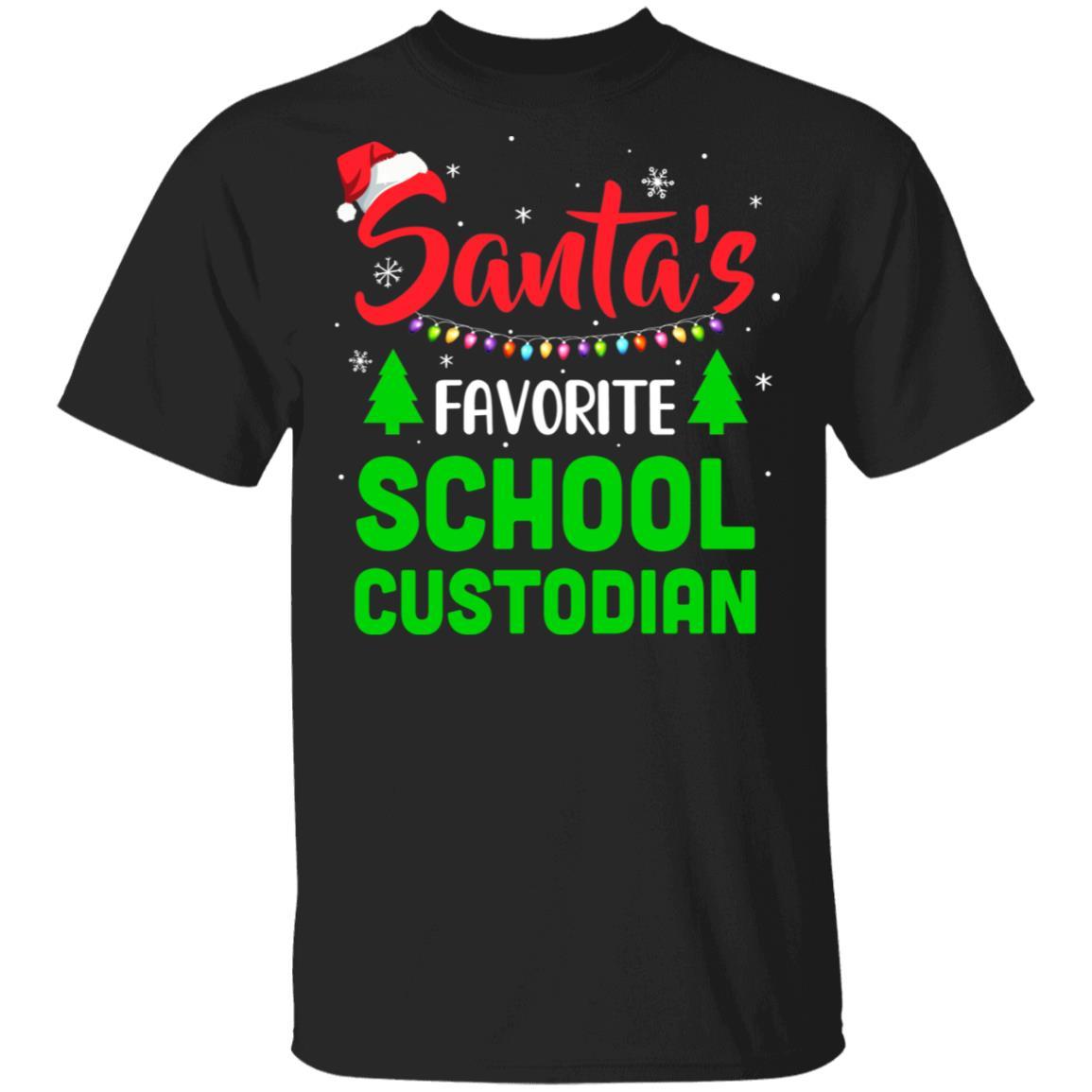 Santa's Favorite School Custodian Funny Christmas Xmas Gifts