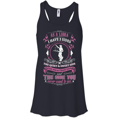 As A Libra I Have 3 Sides-T-Shirt & Hoodie-Women's Flowy Racerback Tank-Midnight