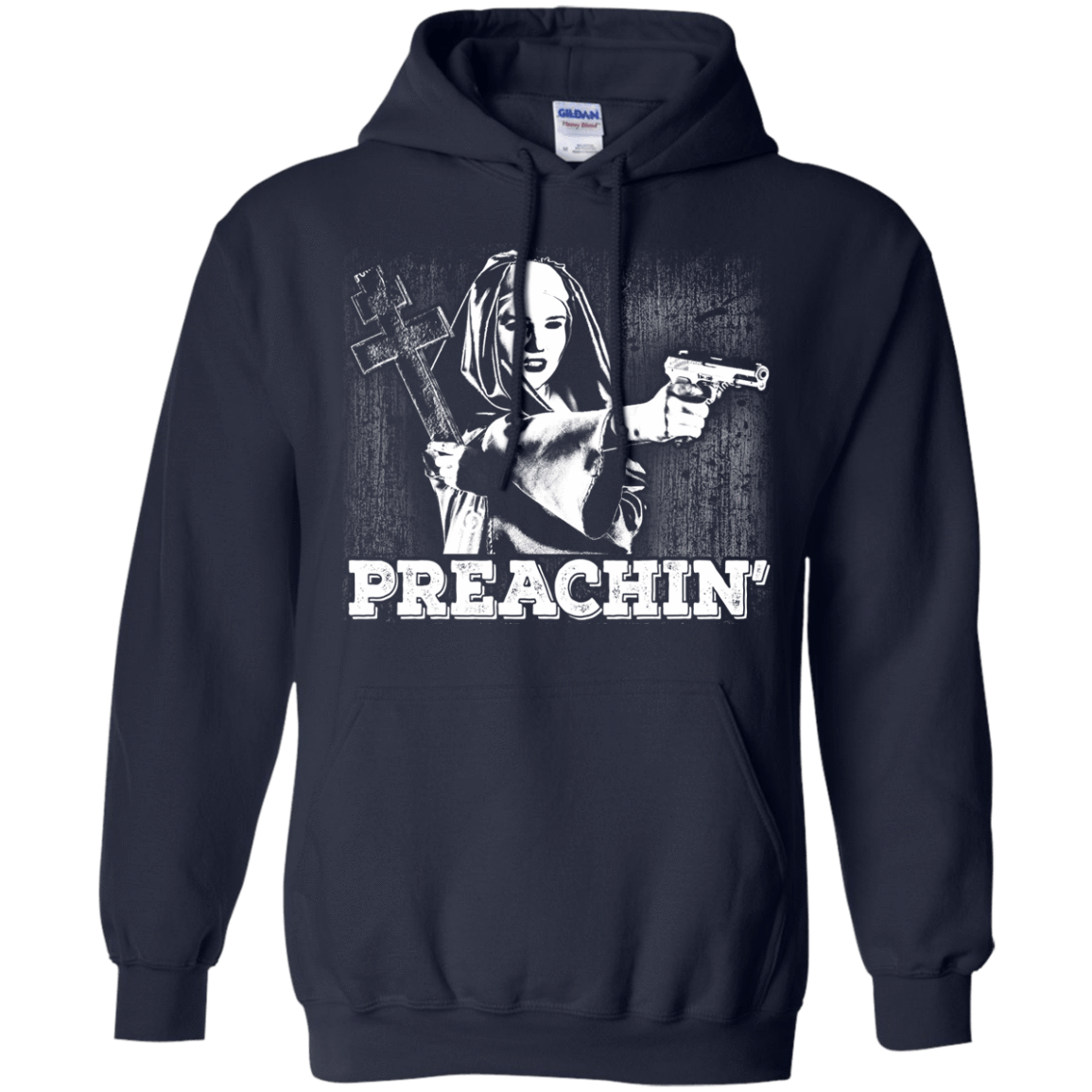 Preachin'-T-Shirt & Hoodie-Pullover Hoodie-Navy