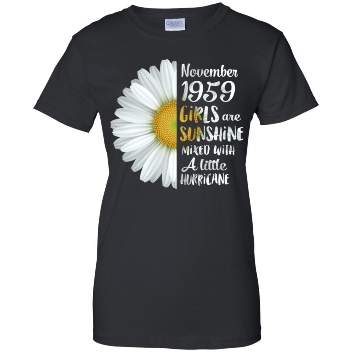 November Girls 1959 62th Birthday Gifts-T-Shirt & Tank Top-Women's T-Shirt-Black