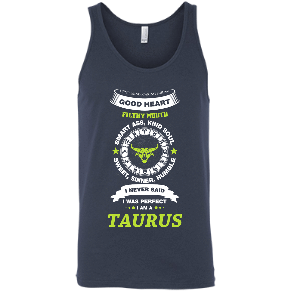 I Never Said I Was Perfect I Am A TAURUS-T-Shirt & Hoodie-Unisex Tank-Navy