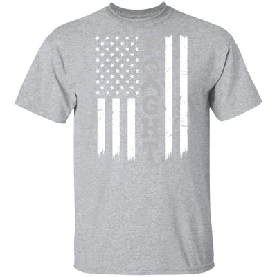 Parkinson's Disease Brain Cancer Awareness American Flag-T-Shirt & Hoodie-Classic T-Shirt-Sport Grey