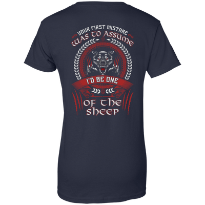 I'd Be One Of The Sheep Wolf Of Odin-T-Shirt & Hoodie-Women's T-Shirt-Navy
