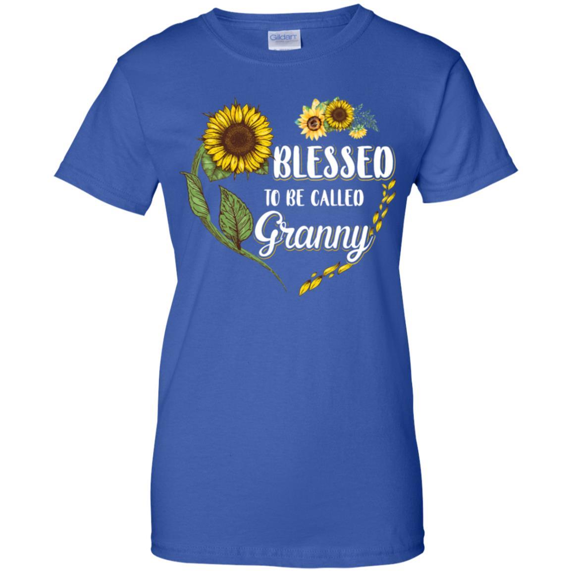 Blessed To Be Called Granny Sunflower Mothers Day Gift-T-Shirt & Tank Top-Women's T-Shirt-Royal