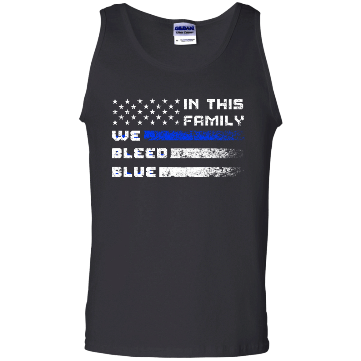 We Bleed Blue-T-Shirt & Hoodie-Unisex Tank-Black