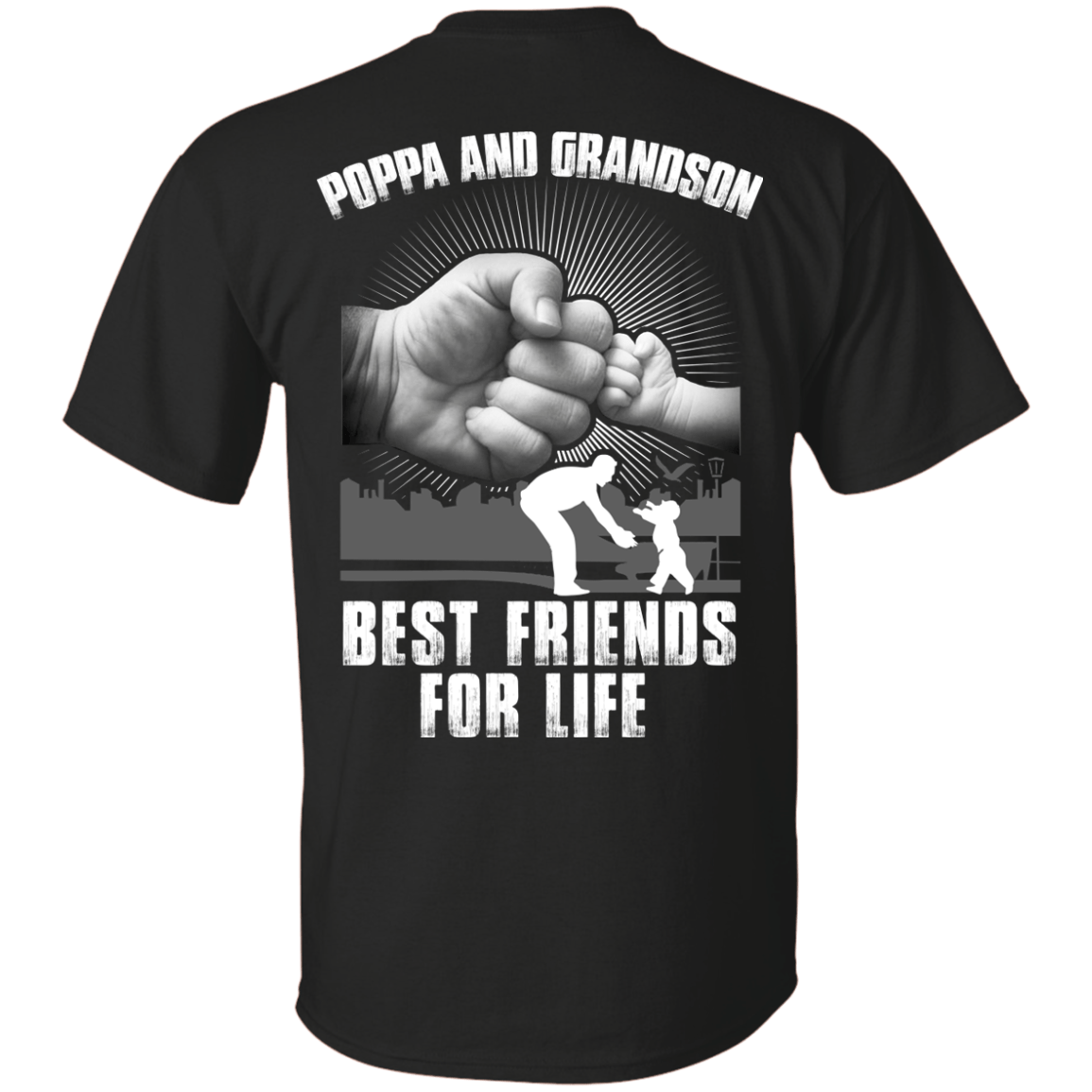 Poppa And Grandson Best Friends For Life-T-Shirt & Hoodie-Classic T-Shirt-Black