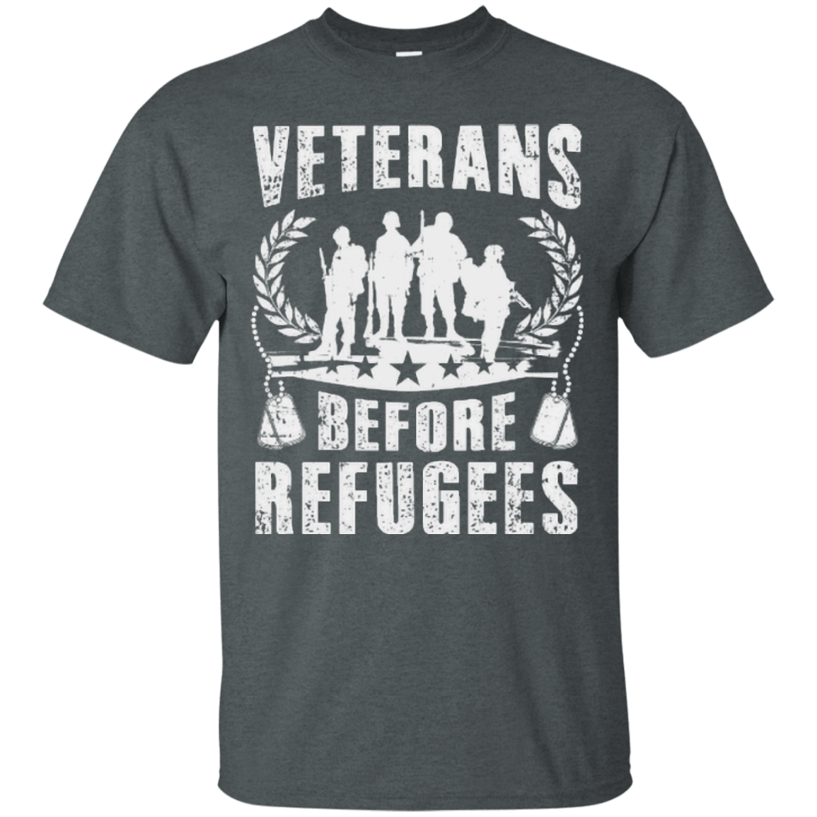 VETERANS BEFORE REFUGEES-T-Shirt & Hoodie-Classic T-Shirt-Dark Heather