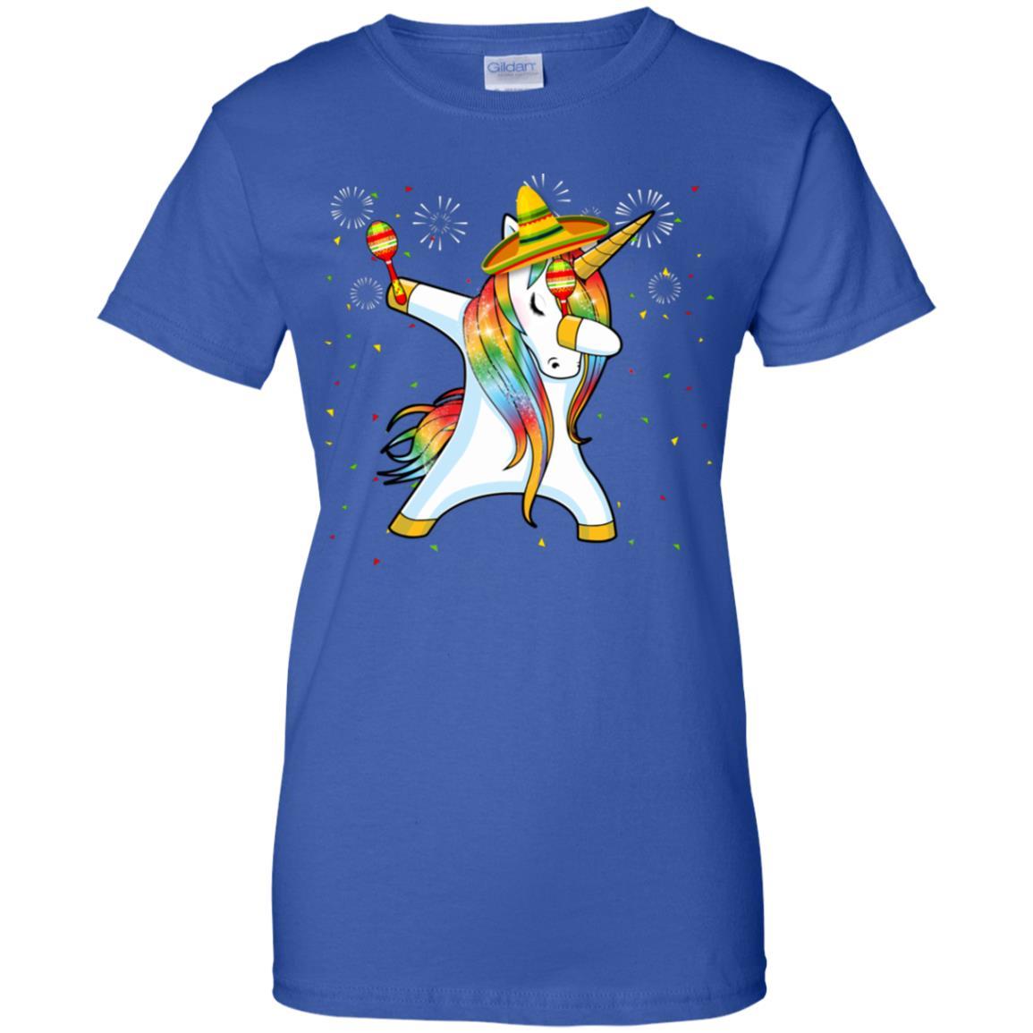 Unicorn Dabbing Cinco De Mayo Kids Gifts-T-Shirt & Tank Top-Women's T-Shirt-Royal