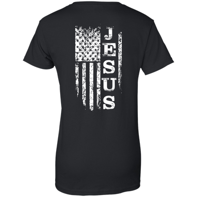 JESUS American Flag-T-Shirt & Hoodie-Women's T-Shirt-Black