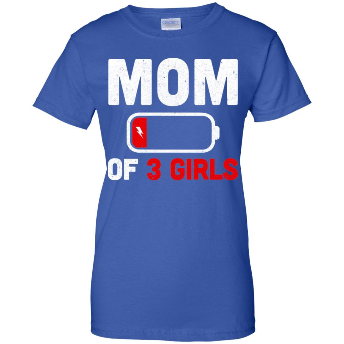 Funny Mom Of 3 Girls Mothers Day Gifts-T-Shirt & Hoodie-Women's T-Shirt-Royal