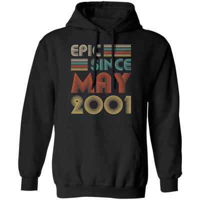 Epic Since May 2001 Vintage 20th Birthday Gifts-T-Shirt & Hoodie-Pullover Hoodie-Black