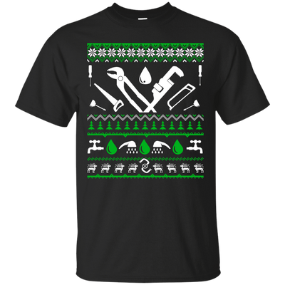 Plumber Christmas Sweater-T-Shirt & Hoodie-Classic T-Shirt-Black