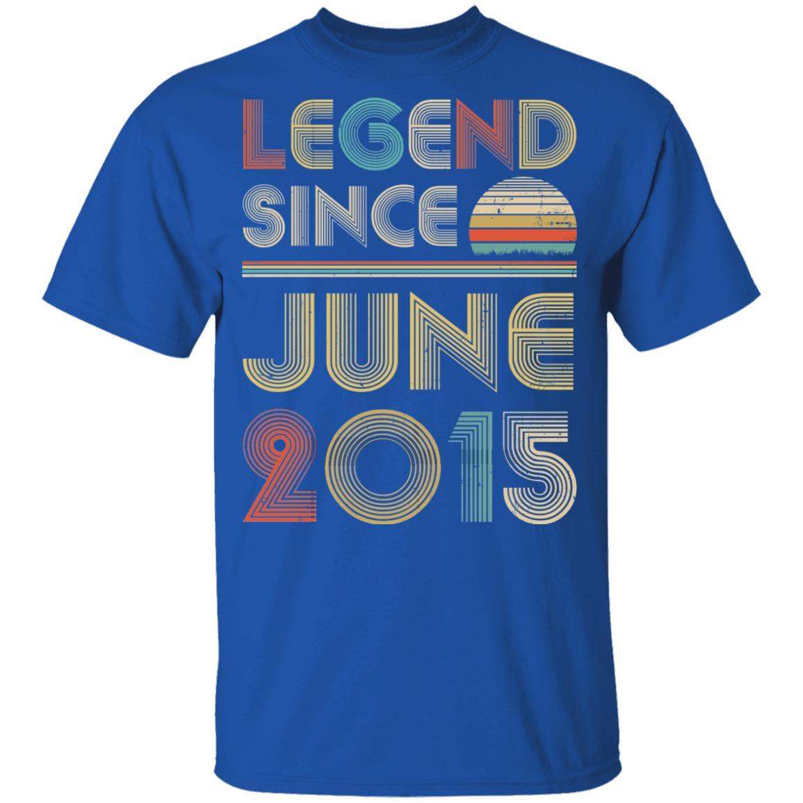 Legend Since June 2015 Vintage 6th Birthday Gifts Youth-Youth Shirt-Youth T-Shirt-Royal