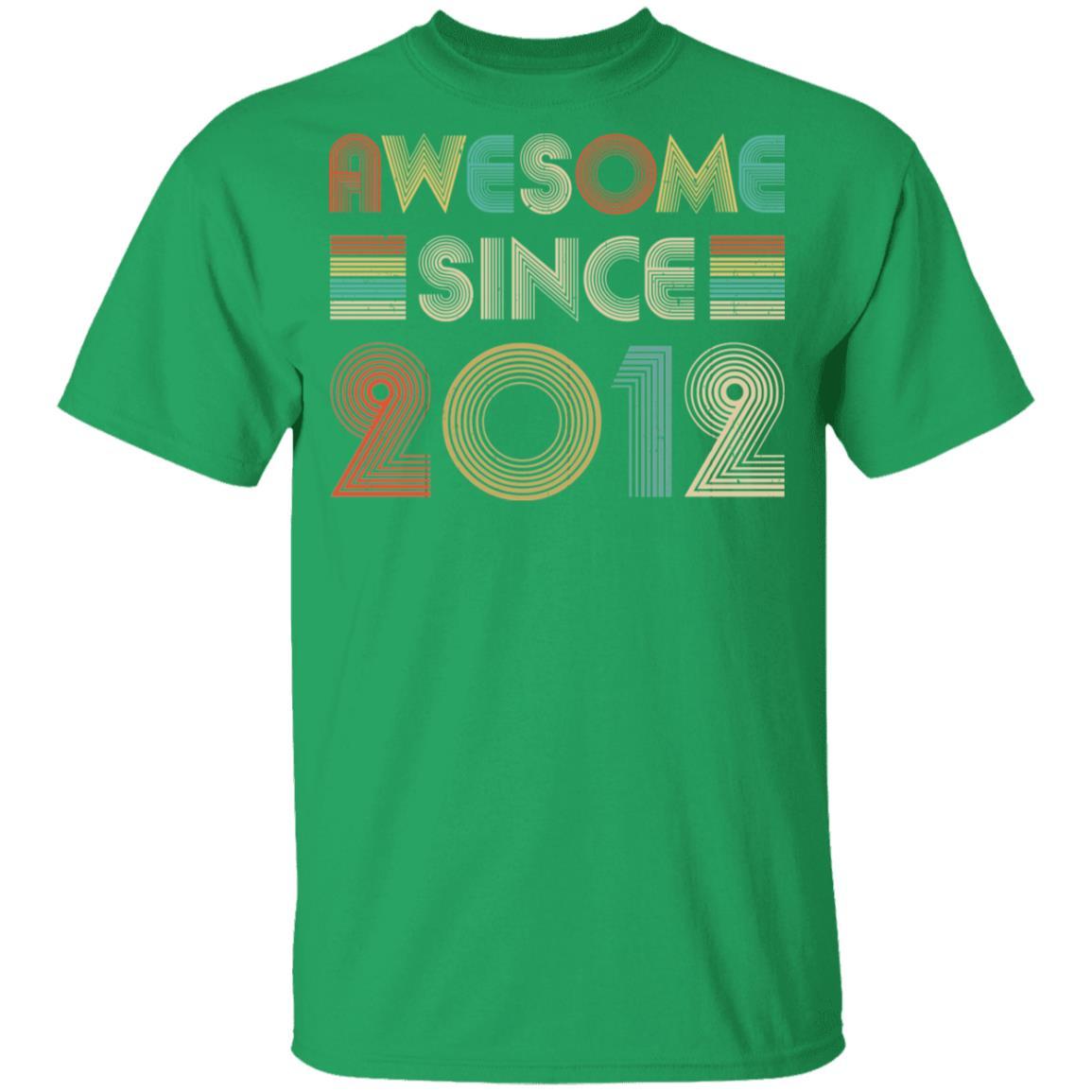 Awesome Since 2012 9th Birthday Gifts Youth-Youth Shirt-Youth T-Shirt-Irish Green