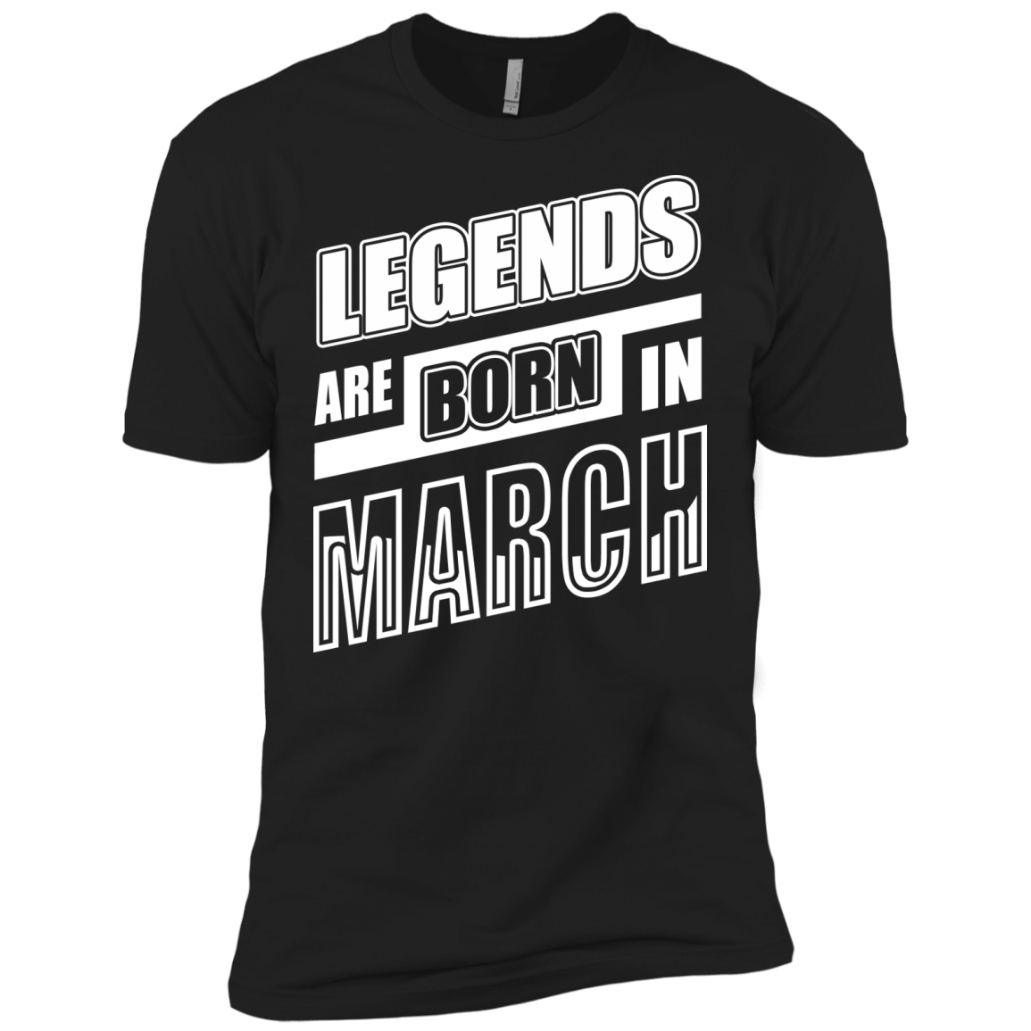 Legends are born in MARCH-T-Shirt & Hoodie-Premium T-Shirt-Black