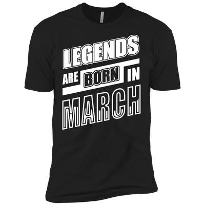 Legends are born in MARCH-T-Shirt & Hoodie-Premium T-Shirt-Black
