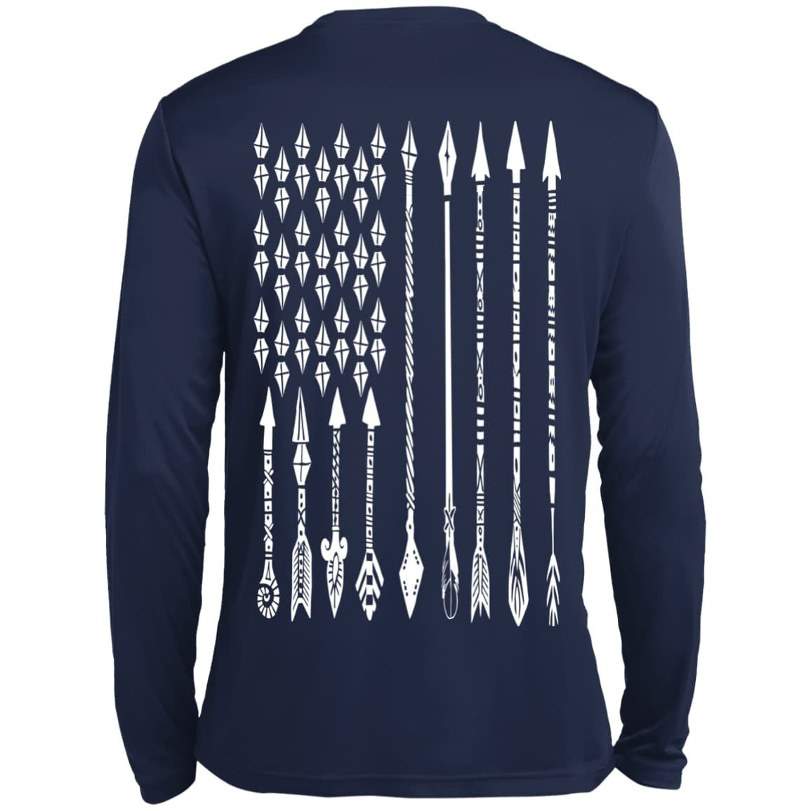 Archery Arrow Flag-T-Shirt & Hoodie-Long Sleeve T-Shirt-Navy
