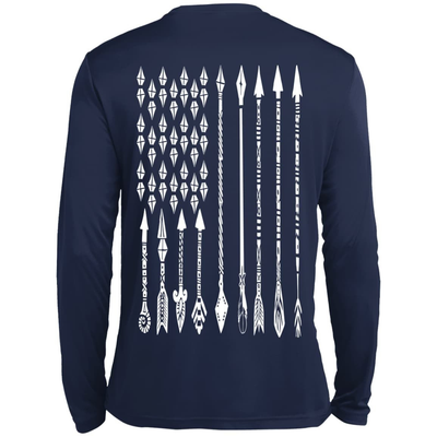 Archery Arrow Flag-T-Shirt & Hoodie-Long Sleeve T-Shirt-Navy