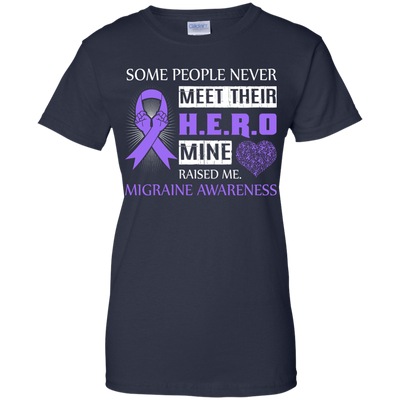 Migraine Awareness Some People Never Meet Hero-T-Shirt & Hoodie-Women's T-Shirt-Navy