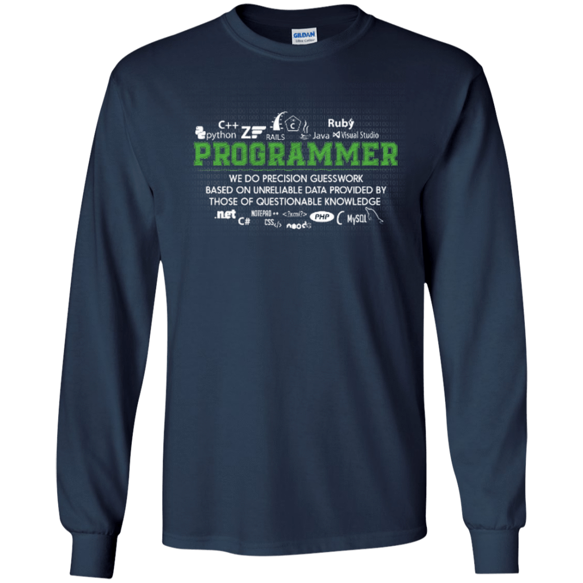 I'm A Programmer-T-Shirt & Hoodie-Long Sleeve T-Shirt-Navy