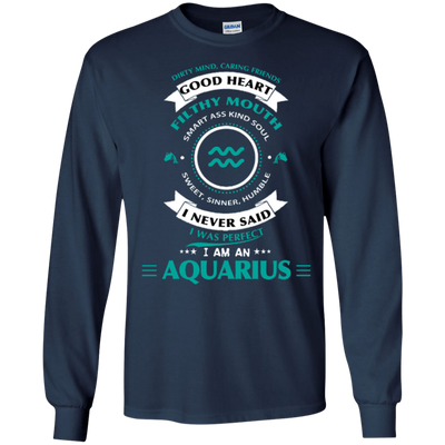 I'm An Aquarius-T-Shirt & Hoodie-Long Sleeve T-Shirt-Navy