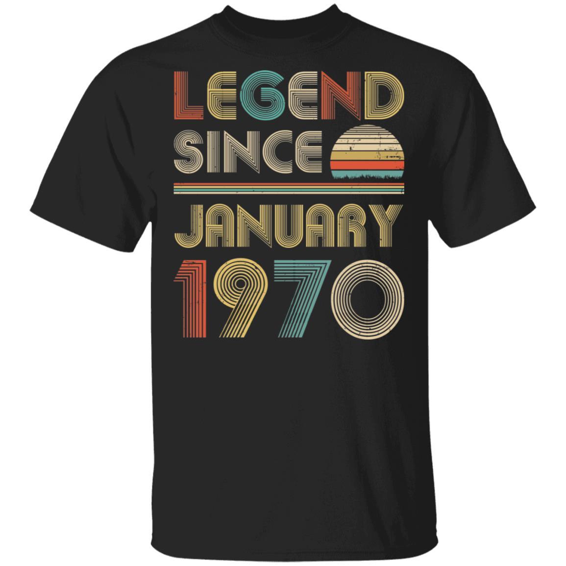 Legend Since January 1970 Vintage 52th Birthday Gifts