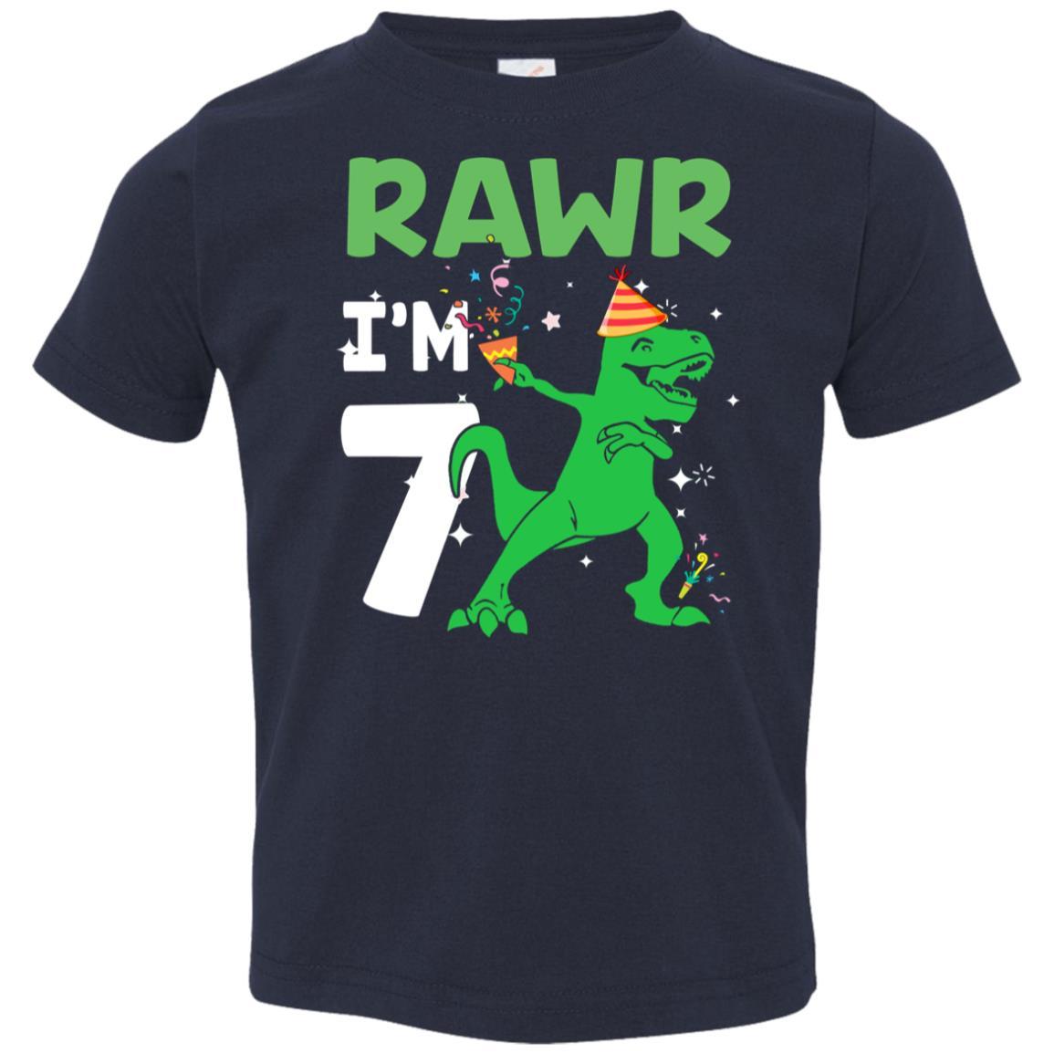 Rawr I'm 9 Birthday Gifts 2012 Dinosaur For Boys Youth-Youth Shirt-Toddler T-Shirt-Navy