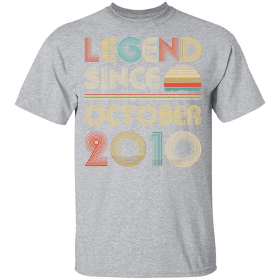 Legend Since October 2010 Vintage 11th Birthday Gifts Youth-Youth Shirt-Youth T-Shirt-Sport Grey