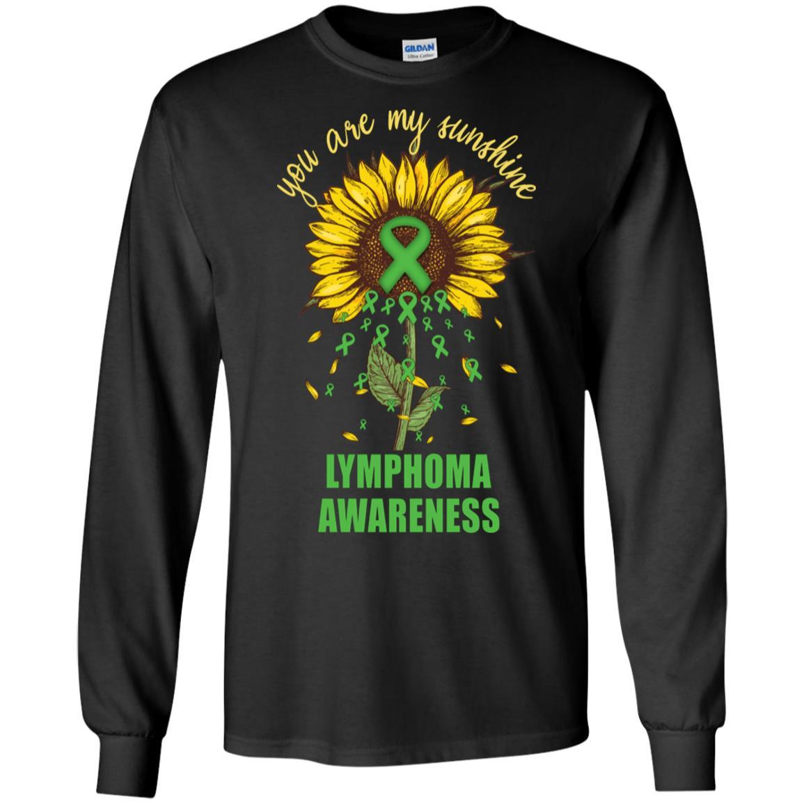 You Are My Sunshine Lymphoma Awareness-T-Shirt & Hoodie-Long Sleeve T-Shirt-Black