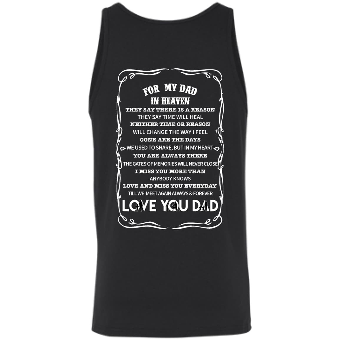 For My Dad In Heaven-T-Shirt & Hoodie-Unisex Tank-Black