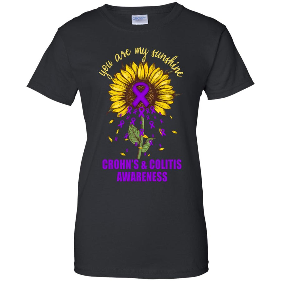 You Are My Sunshine Crohn's & Colitis Awareness-T-Shirt & Hoodie-Women's T-Shirt-Black