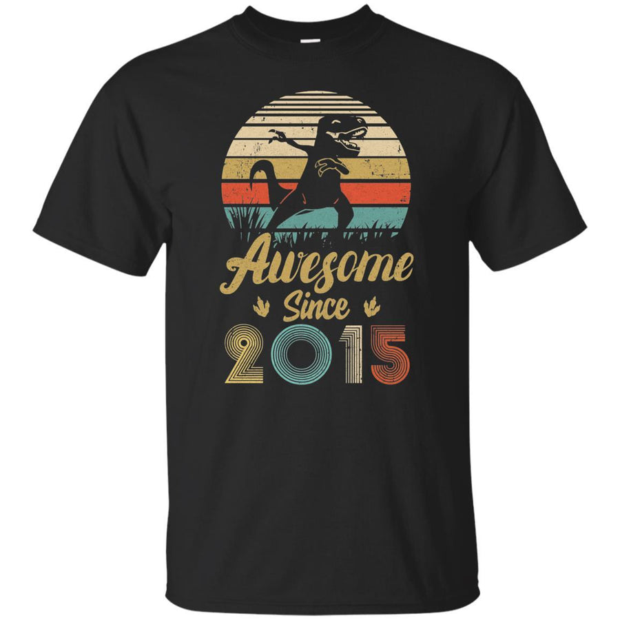 Awesome Since 2015 6th Years Old Dinosaur Birthday Gift Youth-Youth Shirt-Youth T-Shirt-Black