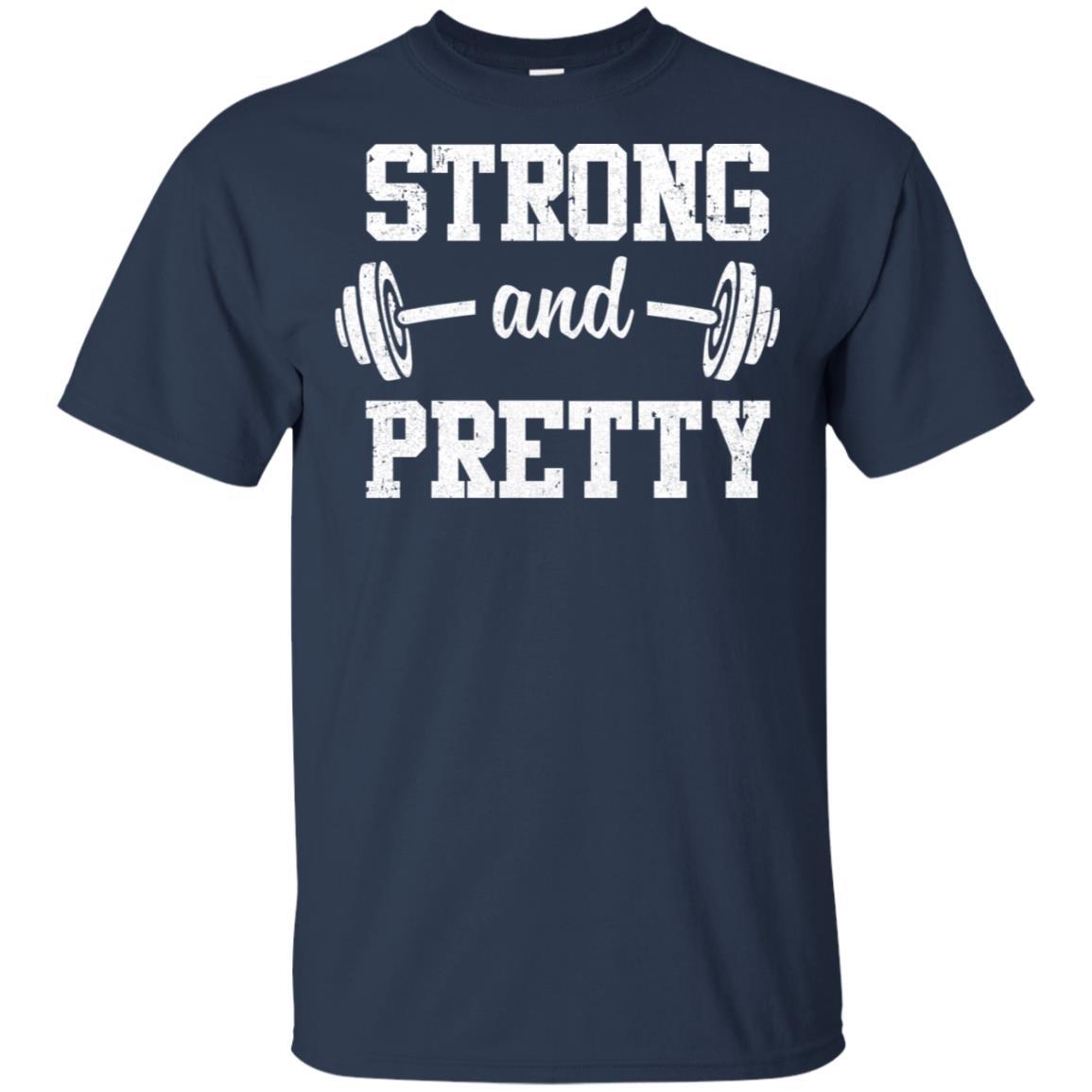 Strong And Pretty Funny Strongman Workout Gym Gift-T-Shirt & Tank Top-Classic T-Shirt-Navy