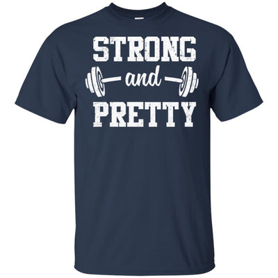 Strong And Pretty Funny Strongman Workout Gym Gift-T-Shirt & Tank Top-Classic T-Shirt-Navy
