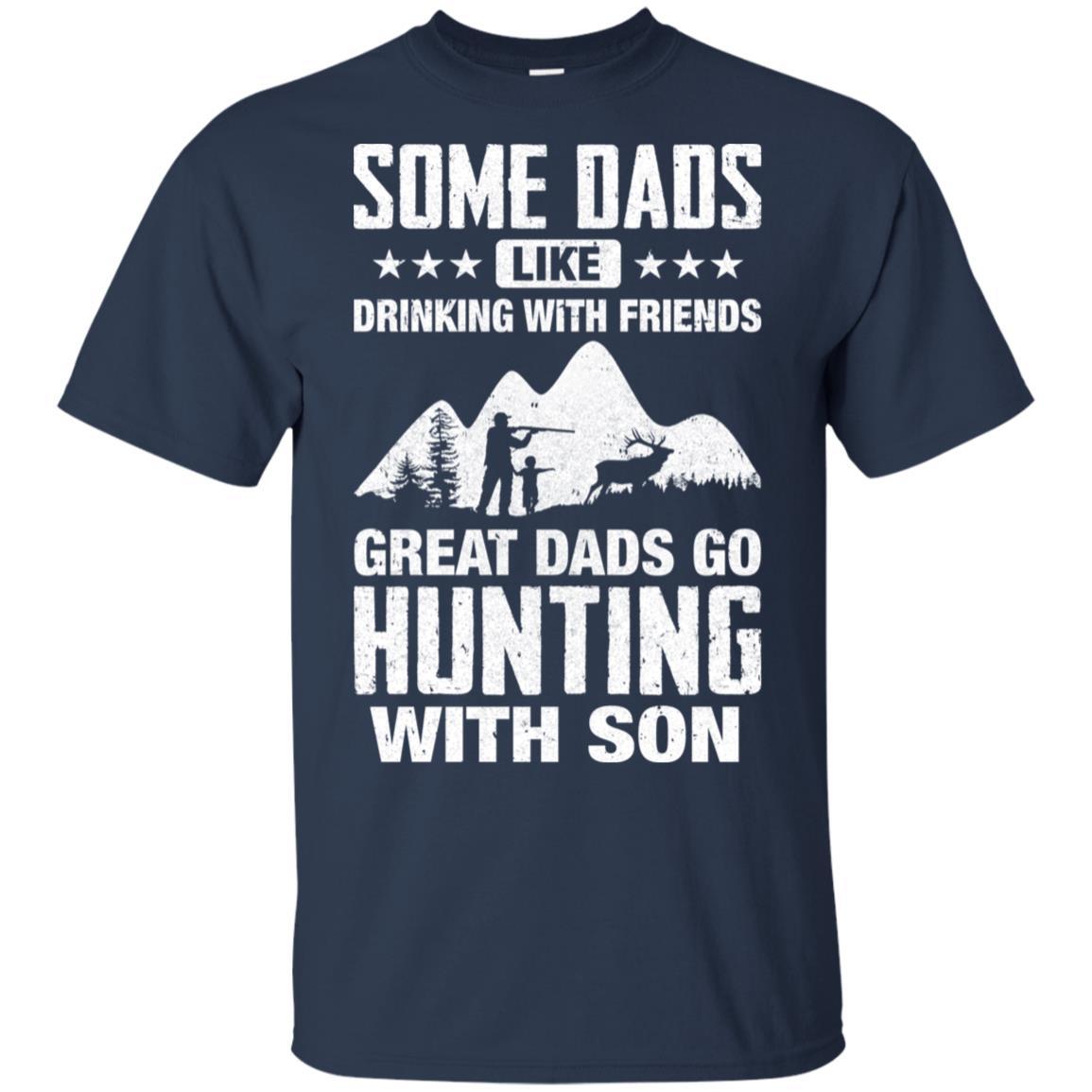 Great Dad Go Hunting With Son Father Day Gift-T-Shirt & Hoodie-Classic T-Shirt-Navy