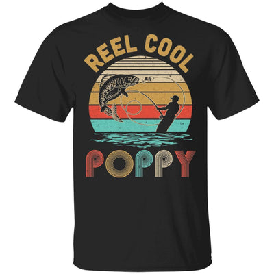 Vintage Reel Cool Poppy Fish Fishing Father's Day Gift-T-Shirt & Hoodie-Classic T-Shirt-Black