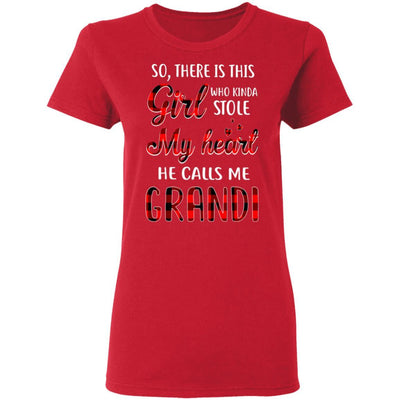 This Boy Who Kinda Stole My Heart He Calls Me Grandi-T-Shirt & Hoodie-Women's T-Shirt-Red
