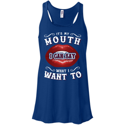 It's My Mouth-T-Shirt & Hoodie-Women's Flowy Racerback Tank-True Royal