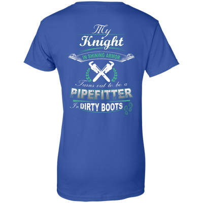 Turns Out To Be A PIPEFITTER In Dirty Boots-T-Shirt & Hoodie-Women's T-Shirt-Royal