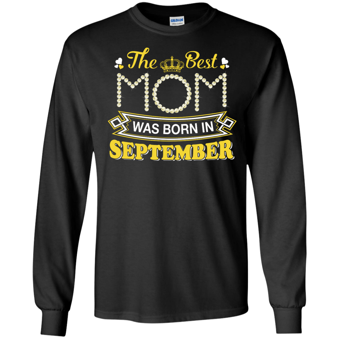 The Best Mom Was Born In September-T-Shirt & Hoodie-Long Sleeve T-Shirt-Black