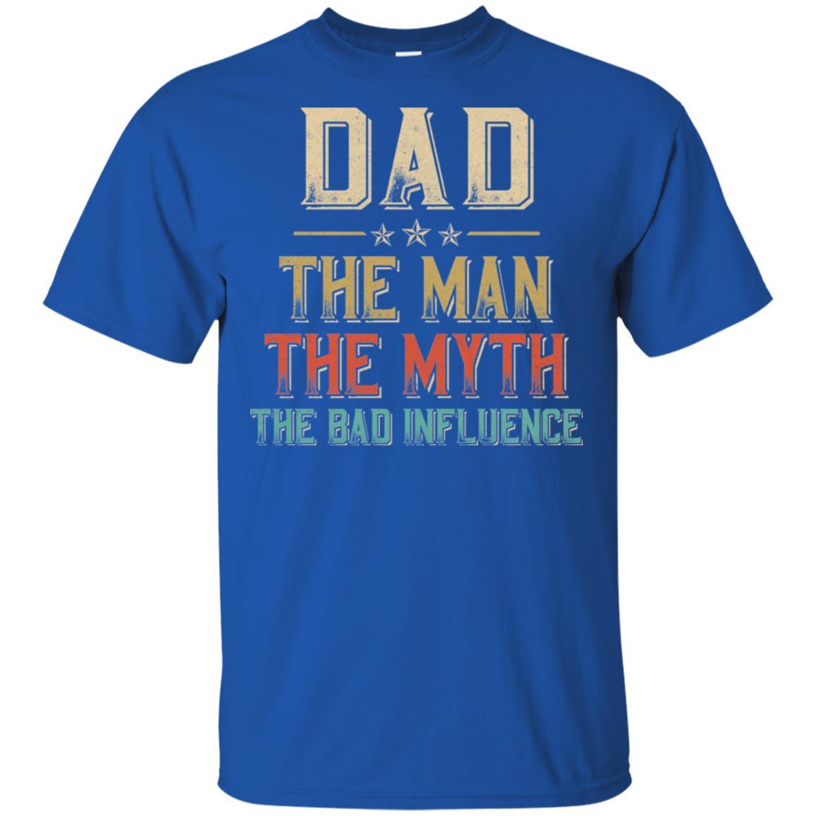Vintage Dad The Man The Myth The Bad Influence-T-Shirt & Hoodie-Classic T-Shirt-Royal