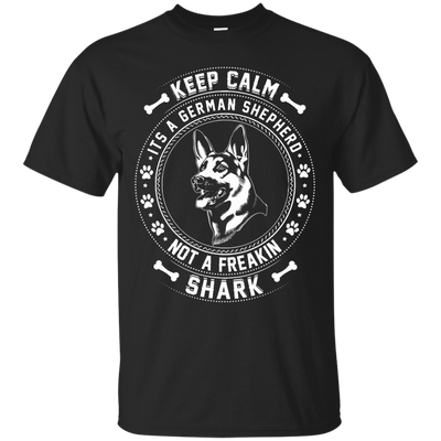 Keep Calm It's A German Shepherd Not A Freaking Shark-T-Shirt & Hoodie-Classic T-Shirt-Black