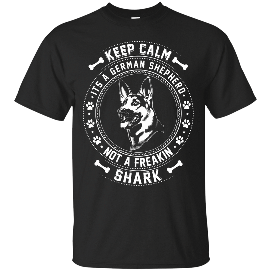 Keep Calm It's A German Shepherd Not A Freaking Shark-T-Shirt & Hoodie-Classic T-Shirt-Black