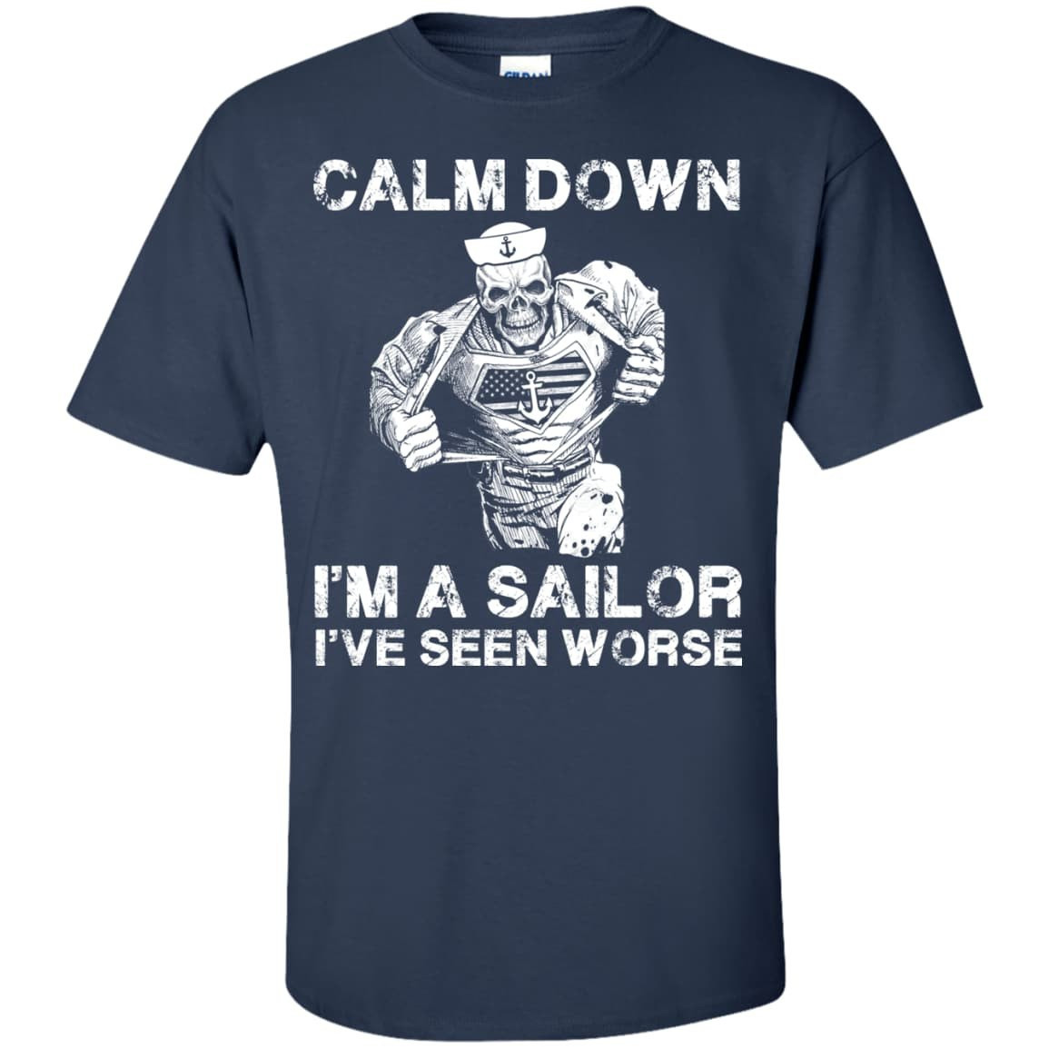 CALM DOWN - IM A SAILOR-T-Shirt & Hoodie-Classic T-Shirt-Navy