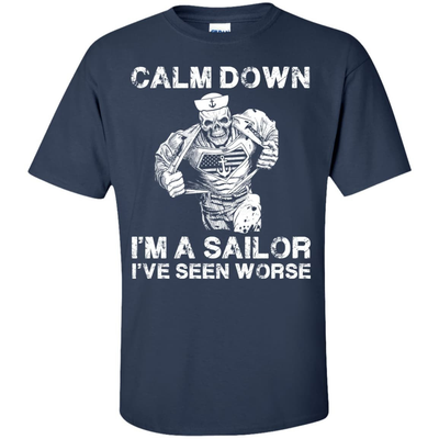 CALM DOWN - IM A SAILOR-T-Shirt & Hoodie-Classic T-Shirt-Navy