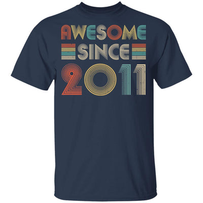Awesome Since 2011 10th Birthday Gifts Youth-Youth Shirt-Youth T-Shirt-Navy