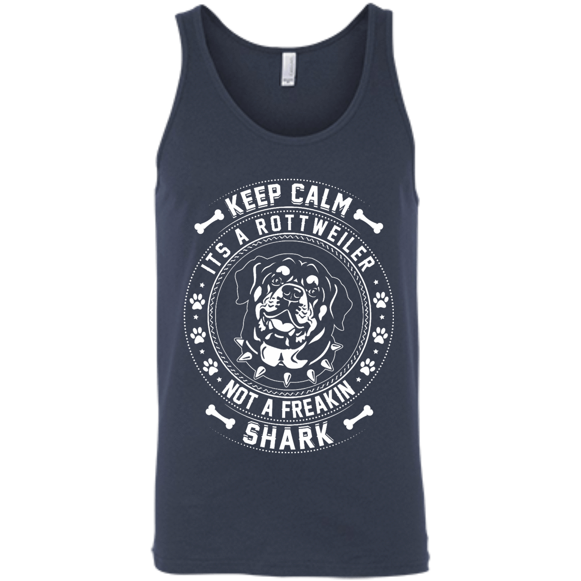 Keep Calm It's A Rottweiler Not A Freaking Shark-T-Shirt & Hoodie-Unisex Tank-Navy