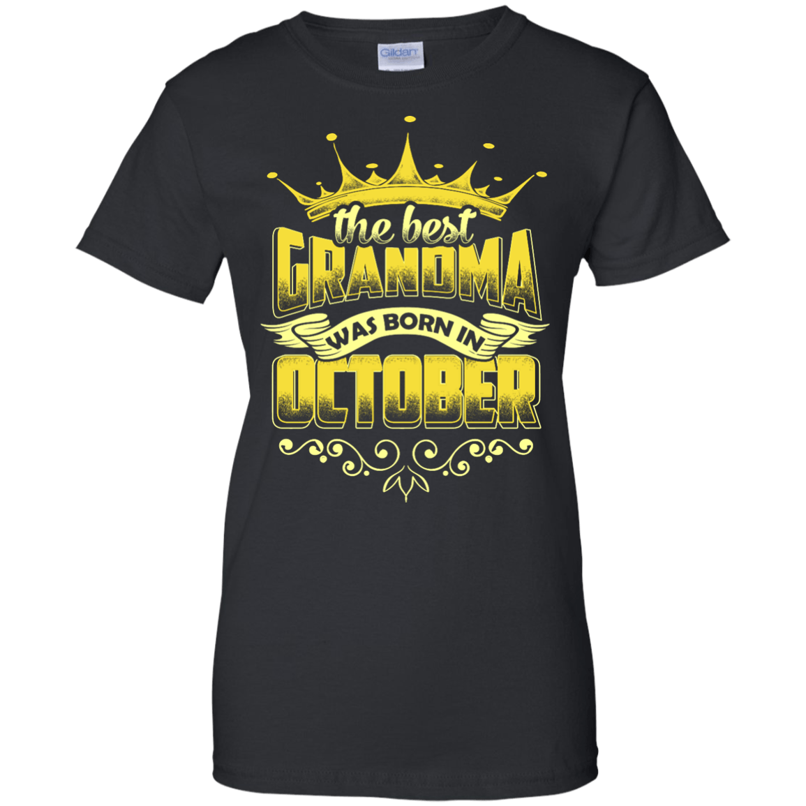 The Best Grandma Was Born In October-T-Shirt & Hoodie-Women's T-Shirt-Black