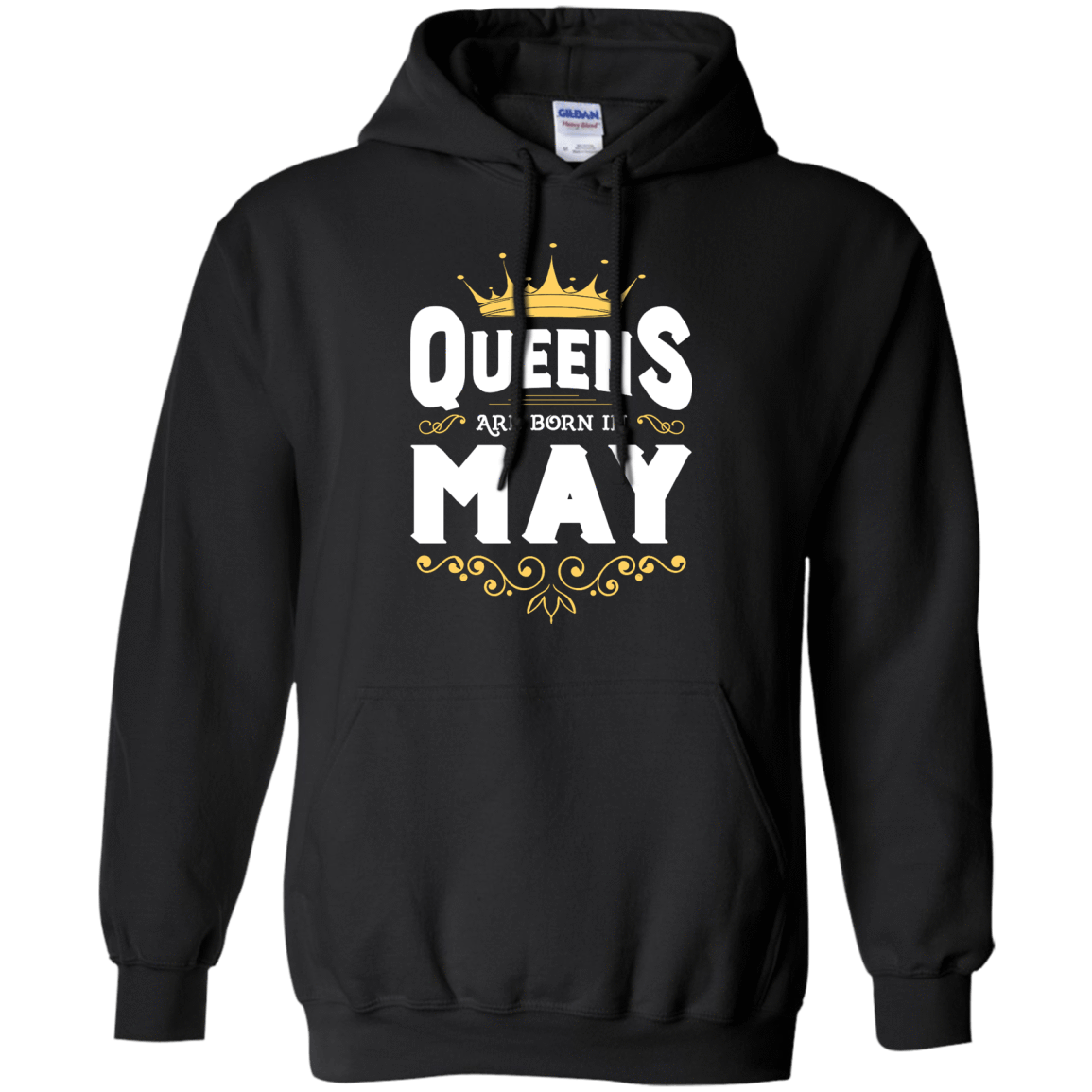 Queens Are Born In May-T-Shirt & Hoodie-Pullover Hoodie-Black