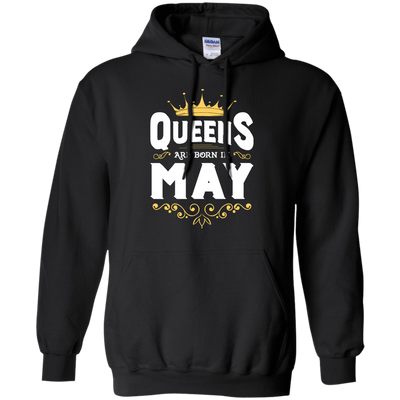 Queens Are Born In May-T-Shirt & Hoodie-Pullover Hoodie-Black